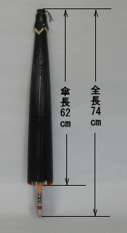 美濃本蛇の目傘 四八極細の寸法