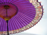 美濃本蛇の目傘 四八極細　友禅軒奴模様